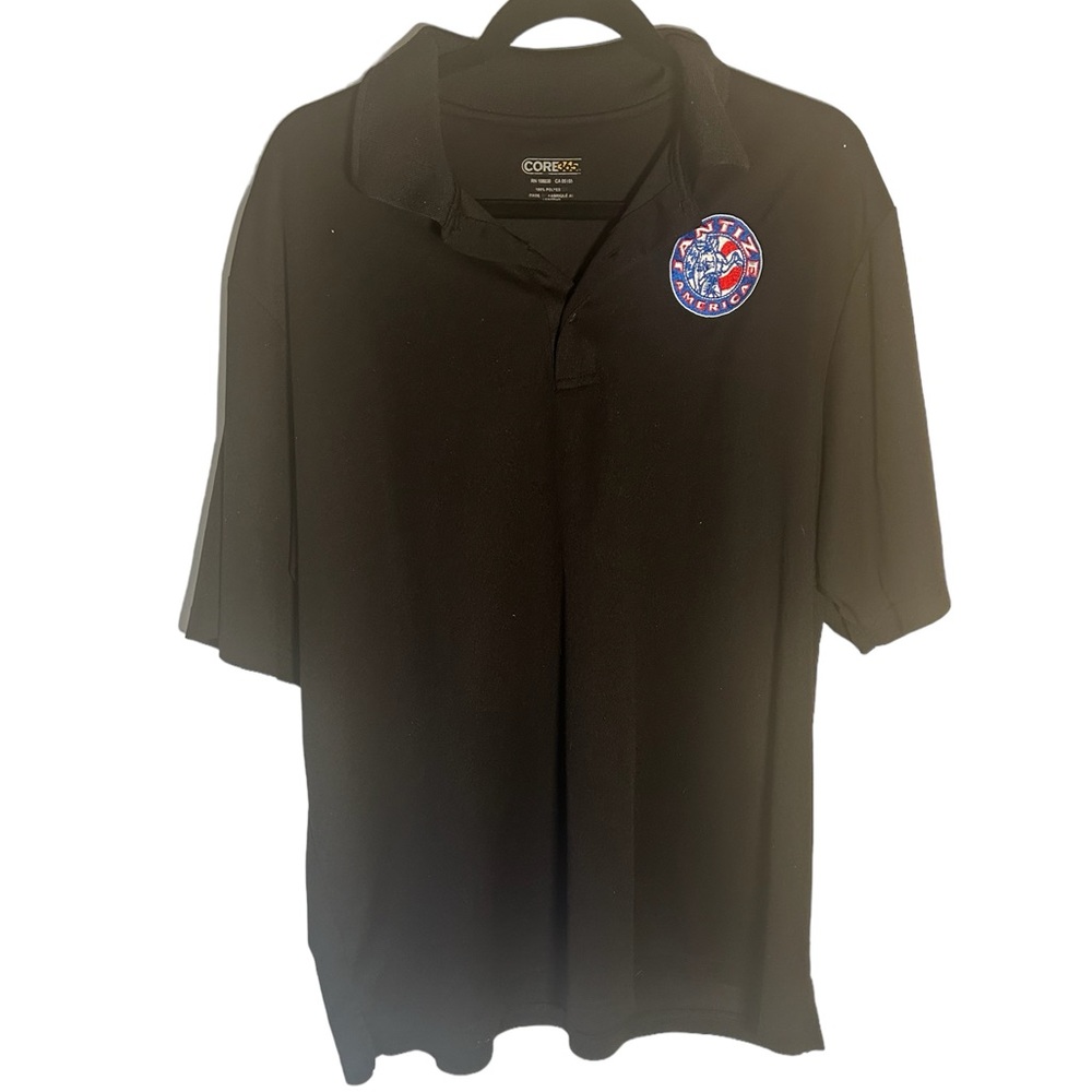 Core 365  Mens Black Shirt.  SZ. XL V-neck with buttons.  1302